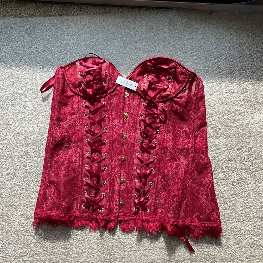 Adore Me Red Corset
